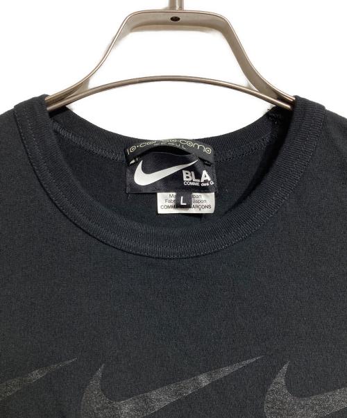 BLACK COMME des GARCONS（ブラックコムデギャルソン）BLACK COMME des GARCONS (ブラックコムデギャルソン) NIKE (ナイキ) 10 corso como (ディエチ コルソコモ) 多重スウッシュTシャツ/Multi Swoosh Tee ブラック サイズ:Lの古着・服飾アイテム