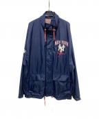 MLBエムエルビー）の古着「コーチジャケット」｜ネイビー