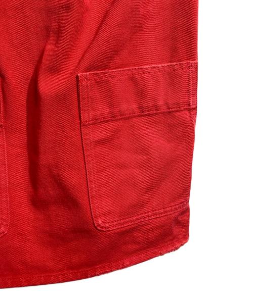 MM6 Maison Margiela（エムエムシックスメゾンマルジェラ）MM6 Maison Margiela (エムエムシックスメゾンマルジェラ) ダメージ加工デニム生地ベスト/Denim Vest レッド サイズ:40の古着・服飾アイテム