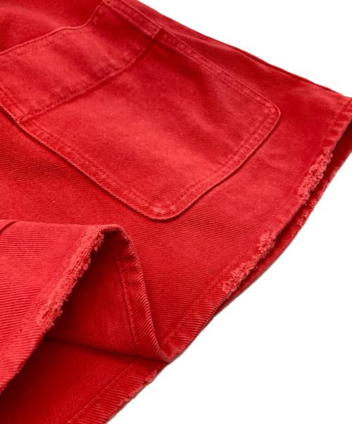 MM6 Maison Margiela（エムエムシックスメゾンマルジェラ）MM6 Maison Margiela (エムエムシックスメゾンマルジェラ) ダメージ加工デニム生地ベスト/Denim Vest レッド サイズ:40の古着・服飾アイテム