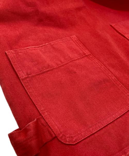 MM6 Maison Margiela（エムエムシックスメゾンマルジェラ）MM6 Maison Margiela (エムエムシックスメゾンマルジェラ) ダメージ加工デニム生地ベスト/Denim Vest レッド サイズ:40の古着・服飾アイテム
