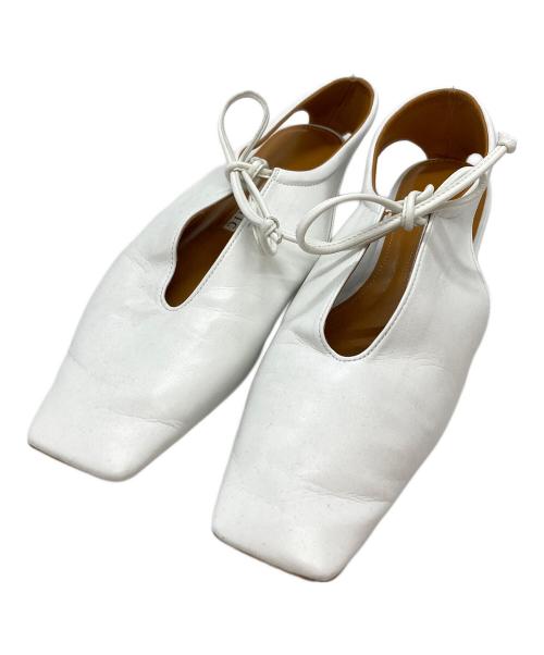 Pippichic（ピッピシック）Pippichic (ピッピシック) AMBER スクエアトゥ シューズ / AMBER Square-Toe Shoes ホワイト サイズ:23の古着・服飾アイテム