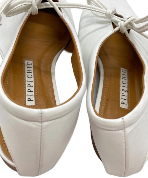 Pippichic（ピッピシック）Pippichic (ピッピシック) AMBER スクエアトゥ シューズ / AMBER Square-Toe Shoes ホワイト サイズ:23の古着・服飾アイテム