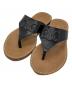 CELINE（セリーヌ）の古着「トリオンフフラットサンダル/Triomphe flat sandals」｜ブラック