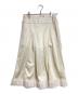 Maison Margiela（メゾンマルジェラ）の古着「サテンチュール×ギンガムチェック再構築スカ―ト/Reconstructed skirt」｜ベージュ