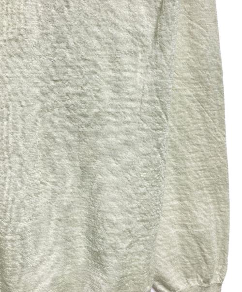 MIU MIU（ミュウミュウ）MIU MIU (ミュウミュウ) エンボスロゴVネックカシミヤニット/Cashmere knit グリーン サイズ:38の古着・服飾アイテム