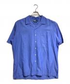POLO RALPH LAURENポロ・ラルフローレン）の古着「シルクコットンオープンカラーシャツ/Silk-cotton open collar shirt」｜ブルー