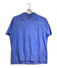 POLO RALPH LAUREN（ポロ・ラルフローレン）の古着「シルクコットンオープンカラーシャツ/Silk-cotton open collar shirt」｜ブルー