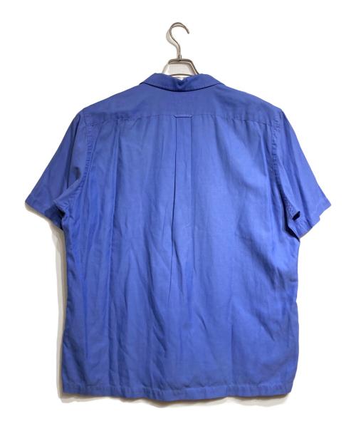 POLO RALPH LAUREN（ポロ・ラルフローレン）POLO RALPH LAUREN (ポロ・ラルフローレン) シルクコットンオープンカラーシャツ/Silk-cotton open collar shirt ブルー サイズ:XLの古着・服飾アイテム