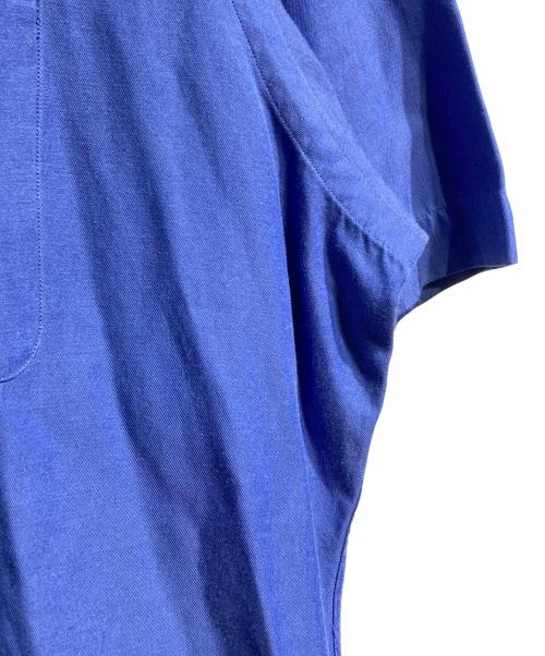 POLO RALPH LAUREN（ポロ・ラルフローレン）POLO RALPH LAUREN (ポロ・ラルフローレン) シルクコットンオープンカラーシャツ/Silk-cotton open collar shirt ブルー サイズ:XLの古着・服飾アイテム