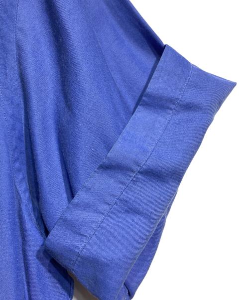 POLO RALPH LAUREN（ポロ・ラルフローレン）POLO RALPH LAUREN (ポロ・ラルフローレン) シルクコットンオープンカラーシャツ/Silk-cotton open collar shirt ブルー サイズ:XLの古着・服飾アイテム