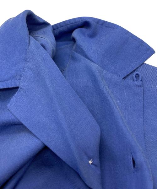POLO RALPH LAUREN（ポロ・ラルフローレン）POLO RALPH LAUREN (ポロ・ラルフローレン) シルクコットンオープンカラーシャツ/Silk-cotton open collar shirt ブルー サイズ:XLの古着・服飾アイテム