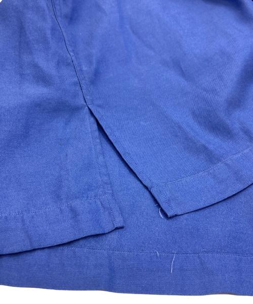 POLO RALPH LAUREN（ポロ・ラルフローレン）POLO RALPH LAUREN (ポロ・ラルフローレン) シルクコットンオープンカラーシャツ/Silk-cotton open collar shirt ブルー サイズ:XLの古着・服飾アイテム