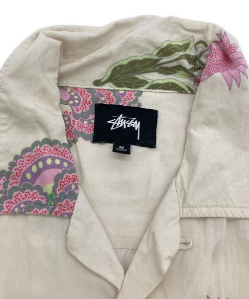 stussy（ステューシー）stussy (ステューシー) 開襟レーヨンS/Sシャツ ホワイト サイズ:Mの古着・服飾アイテム