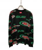 SUPREMEシュプリーム）の古着「NY WAFFLE THERMAL」｜ブラック