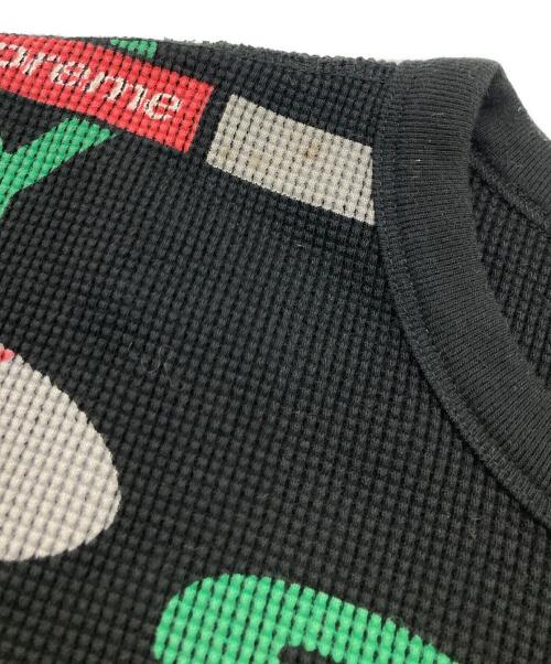 SUPREME（シュプリーム）Supreme (シュプリーム) NY WAFFLE THERMAL ブラック サイズ:	SIZE Sの古着・服飾アイテム