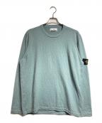 STONE ISLANDストーンアイランド）の古着「コットンナイロン 14ゲージクルーネックニット セーター/Crew neck sweater」｜ブルー