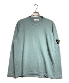 STONE ISLAND（ストーンアイランド）の古着「コットンナイロン 14ゲージクルーネックニット セーター/Crew neck sweater」｜ブルー