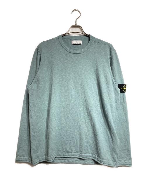 STONE ISLAND（ストーンアイランド）STONE ISLAND (ストーンアイランド) コットンナイロン 14ゲージクルーネックニット セーター/Crew neck sweater ブルー サイズ:XXLの古着・服飾アイテム
