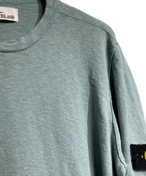 STONE ISLAND（ストーンアイランド）STONE ISLAND (ストーンアイランド) コットンナイロン 14ゲージクルーネックニット セーター/Crew neck sweater ブルー サイズ:XXLの古着・服飾アイテム