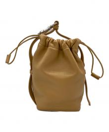JIL SANDER（ジルサンダー）の古着「Drawstring Hook Pouch/ドローストリング フック ポーチ」｜ベージュ