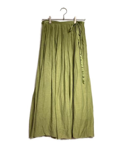 DRAWER（ドゥロワー）DRAWER (ドゥロワー) ボリュームラップスカート/Volume wrap skirt グリーン サイズ:ーの古着・服飾アイテム