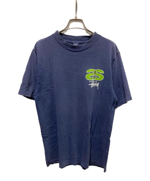 stussy（ステューシー）stussy (ステューシー) 90sプリントTシャツ ネイビー サイズ:Mの古着・服飾アイテム