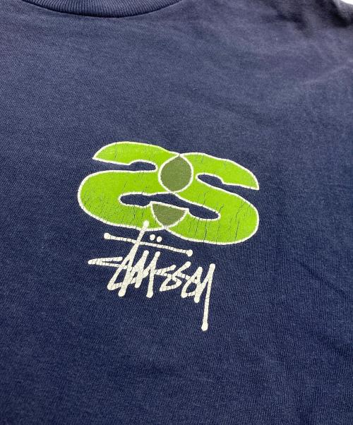 stussy（ステューシー）stussy (ステューシー) 90sプリントTシャツ ネイビー サイズ:Mの古着・服飾アイテム