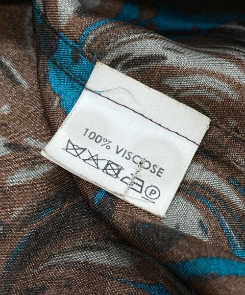 DRIES VAN NOTEN（ドリスヴァンノッテン）DRIES VAN NOTEN (ドリスヴァンノッテン) マーブルパターンヴィスコースシャツ/Marble pattern viscose shirt ブラウン サイズ:48の古着・服飾アイテム