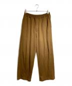 Graphpaperグラフペーパー）の古着「Wool Smooth Flannel Easy Wide Pants/ウールフランネルイージーワイドパンツ」｜ブラウン
