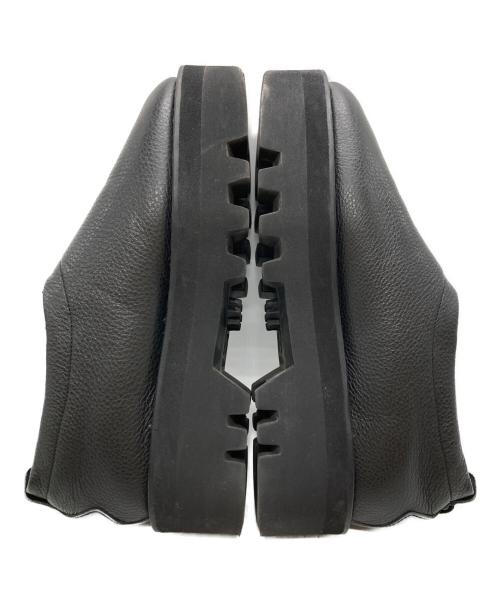 toshinosuke takegahara（トシノスケ タケガハラ）TOSHINOSUKE TAKEGAHARA (トシノスケ タケガハラ) BSMOC GLOXI CUT SOLE/モカシングロキシカット・ソール ブラック サイズ:24cmの古着・服飾アイテム