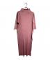 PLEATS PLEASE（プリーツプリーズ）の古着「ハイネックプリーツワンピース/High-neck pleated dress」｜ピンク