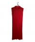 PLEATS PLEASE (プリーツプリーズ) ハイネックプリーツノースリーブワンピー/High neck pleated sleeveless dressス レッド サイズ:5：40000円