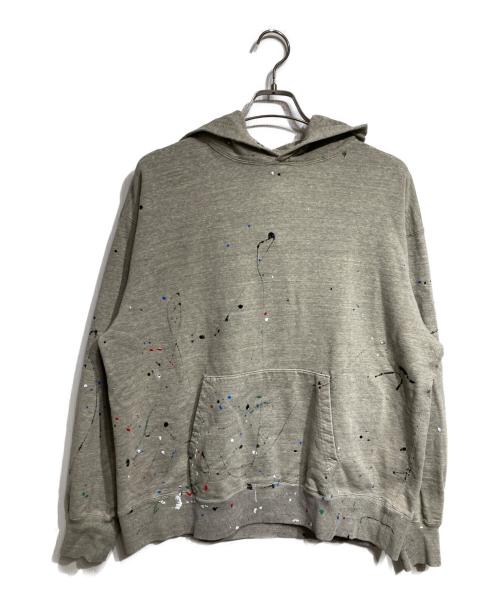 ULTERIOR（アルテリア）ULTERIOR (アルテリア) WAGAMAMA (ワガママ) 別注ペイント加工パーカー/painted hoodie グレー サイズ:5の古着・服飾アイテム