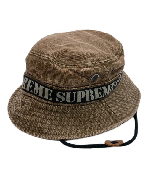 SUPREME（シュプリーム）Supreme (シュプリーム) STRNCIL WEBBING BOONIE ブラウンの古着・服飾アイテム