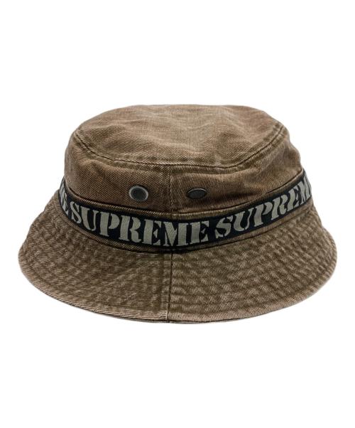 SUPREME（シュプリーム）Supreme (シュプリーム) STRNCIL WEBBING BOONIE ブラウンの古着・服飾アイテム