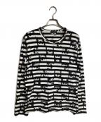 COMME des GARCONS HOMME PLUSコムデギャルソンオムプリュス）の古着「ドクロスカルボーダーL/S Tee」｜ブラック