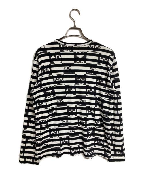 COMME des GARCONS HOMME PLUS（コムデギャルソンオムプリュス）COMME des GARCONS HOMME PLUS (コムデギャルソンオムプリュス) ドクロスカルボーダーL/S Tee ブラック サイズ:Sの古着・服飾アイテム