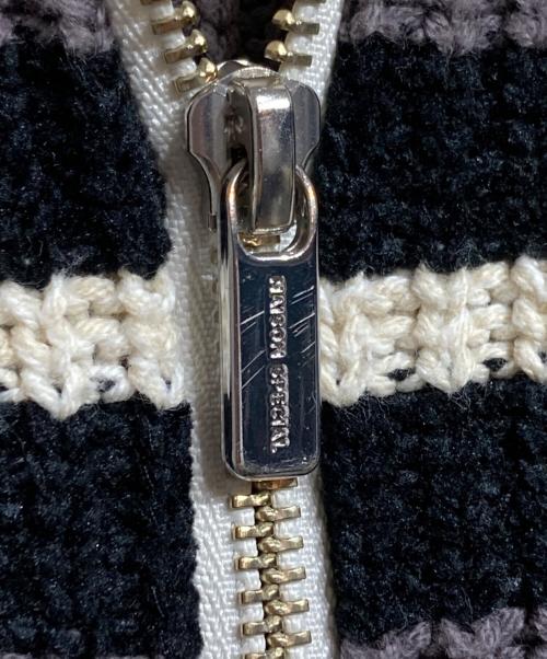 MAISON SPECIAL（メゾンスペシャル）MAISON SPECIAL (メゾンスペシャル) Front Zip Mesh Border Knitwear/フロントジップ・ボーダーメッシュニット ベージュ サイズ:FREEの古着・服飾アイテム