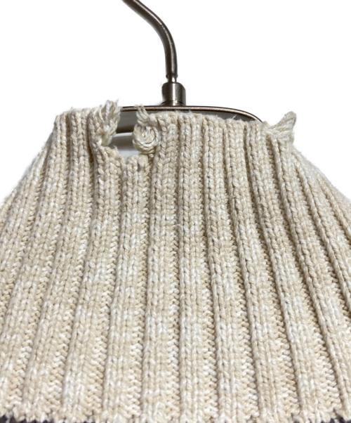 MAISON SPECIAL（メゾンスペシャル）MAISON SPECIAL (メゾンスペシャル) Front Zip Mesh Border Knitwear/フロントジップ・ボーダーメッシュニット ベージュ サイズ:FREEの古着・服飾アイテム