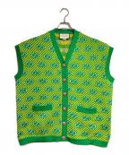 GUCCIグッチ）の古着「GGストライプジャガードベスト/Striped Jacquard Vest」｜グリーン