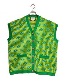 GUCCI（グッチ）の古着「GGストライプジャガードベスト/Striped Jacquard Vest」｜グリーン