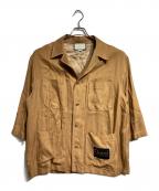 GUCCIグッチ）の古着「ビスコースシャツジャケット/Viscose shirt jacket」｜ブラウン