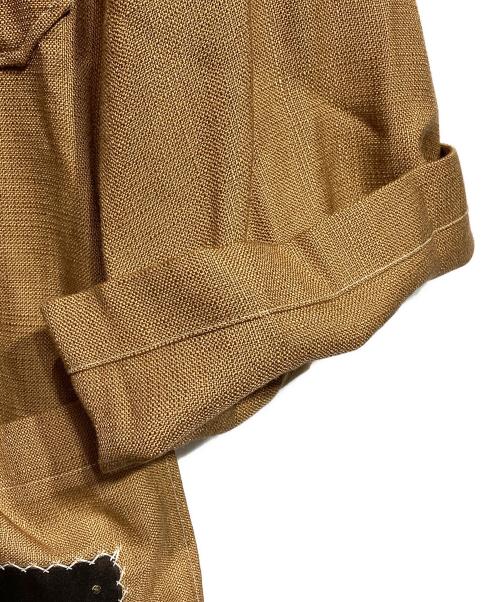 GUCCI（グッチ）GUCCI (グッチ) ビスコースシャツジャケット/Viscose shirt jacket ブラウン サイズ:50の古着・服飾アイテム