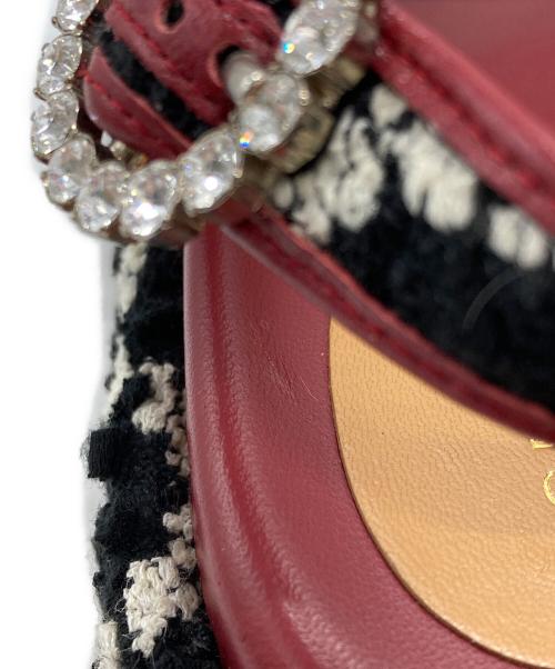 GUCCI（グッチ）GUCCI (グッチ) GGツイード プラットフォーム サンダル/Platform sandals ブラック×レッド サイズ:37の古着・服飾アイテム