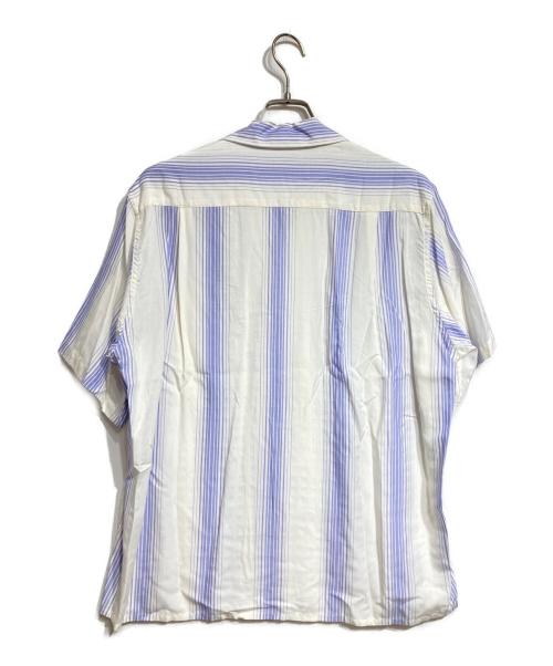 WACKO MARIA（ワコマリア）WACKO MARIA (ワコマリア) STRIPED OPEN COLLAR SHIRT S/S ストライプオープンカラーシャツ ホワイト×ブルー サイズ:Sの古着・服飾アイテム