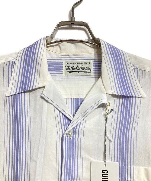 WACKO MARIA（ワコマリア）WACKO MARIA (ワコマリア) STRIPED OPEN COLLAR SHIRT S/S ストライプオープンカラーシャツ ホワイト×ブルー サイズ:Sの古着・服飾アイテム