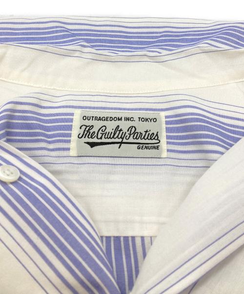 WACKO MARIA（ワコマリア）WACKO MARIA (ワコマリア) STRIPED OPEN COLLAR SHIRT S/S ストライプオープンカラーシャツ ホワイト×ブルー サイズ:Sの古着・服飾アイテム