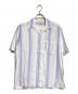 WACKO MARIA（ワコマリア）の古着「STRIPED OPEN COLLAR SHIRT S/S ストライプオープンカラーシャツ」｜ホワイト×ブルー