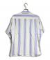 WACKO MARIA (ワコマリア) STRIPED OPEN COLLAR SHIRT S/S ストライプオープンカラーシャツ ホワイト×ブルー サイズ:S：18000円